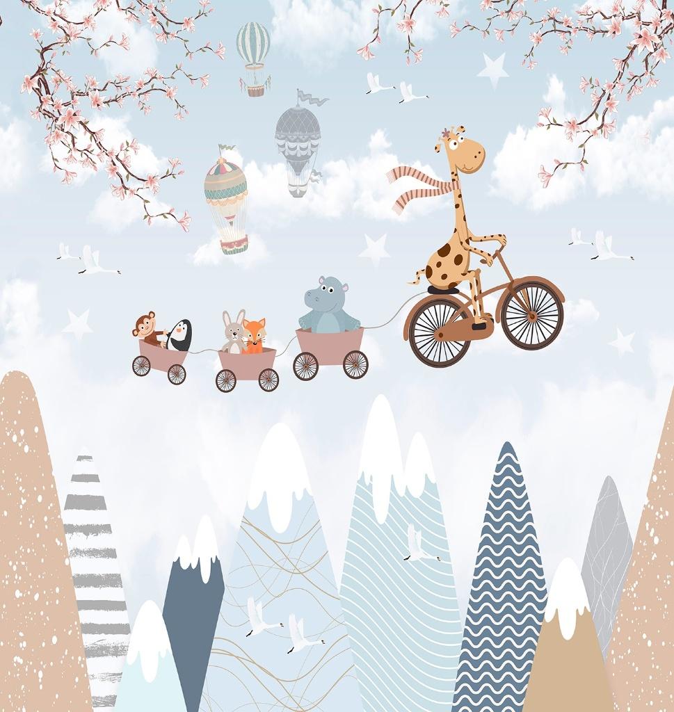 Dutch behang cute walls beer/circus/hert/vogels, Verzenden, Nieuw