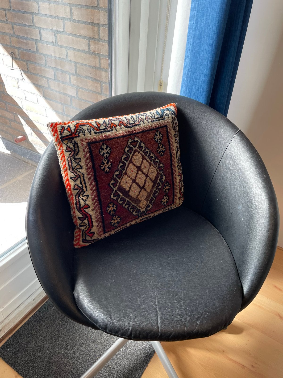 Handgeknoopt Vintage Perzisch Sierkussen (Qashqai/Kelim), Ophalen, Overige merken, Gebruikt, Vierkant