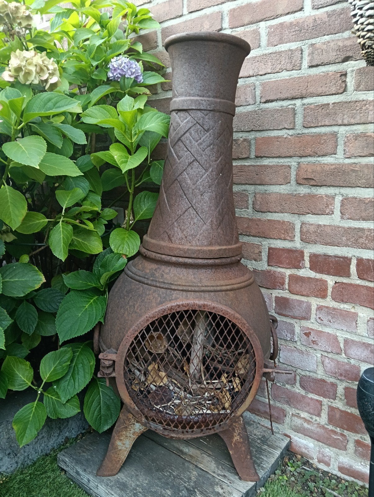 gietijzeren vuurkorf, Ophalen, Gebruikt