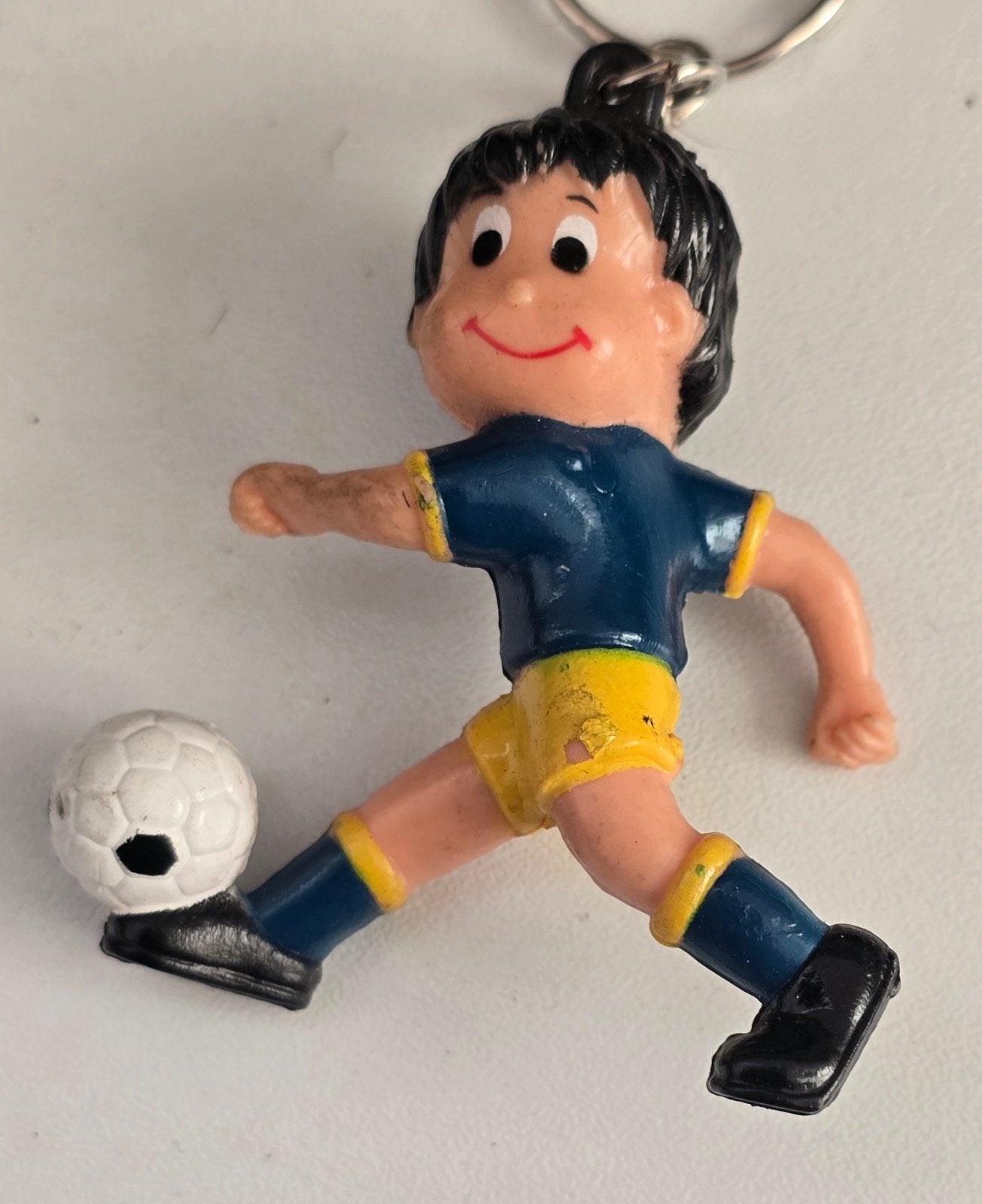 Sleutelhanger Voetballer - Vintage Figuurtje, Ophalen of Verzenden, Gebruikt, Sport