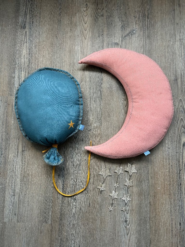 Wanddecoratie kinderkamer Maan en ballon van Picca Loulou, Ophalen of Verzenden, Gebruikt, Ophangbaar, Wanddecoratie
