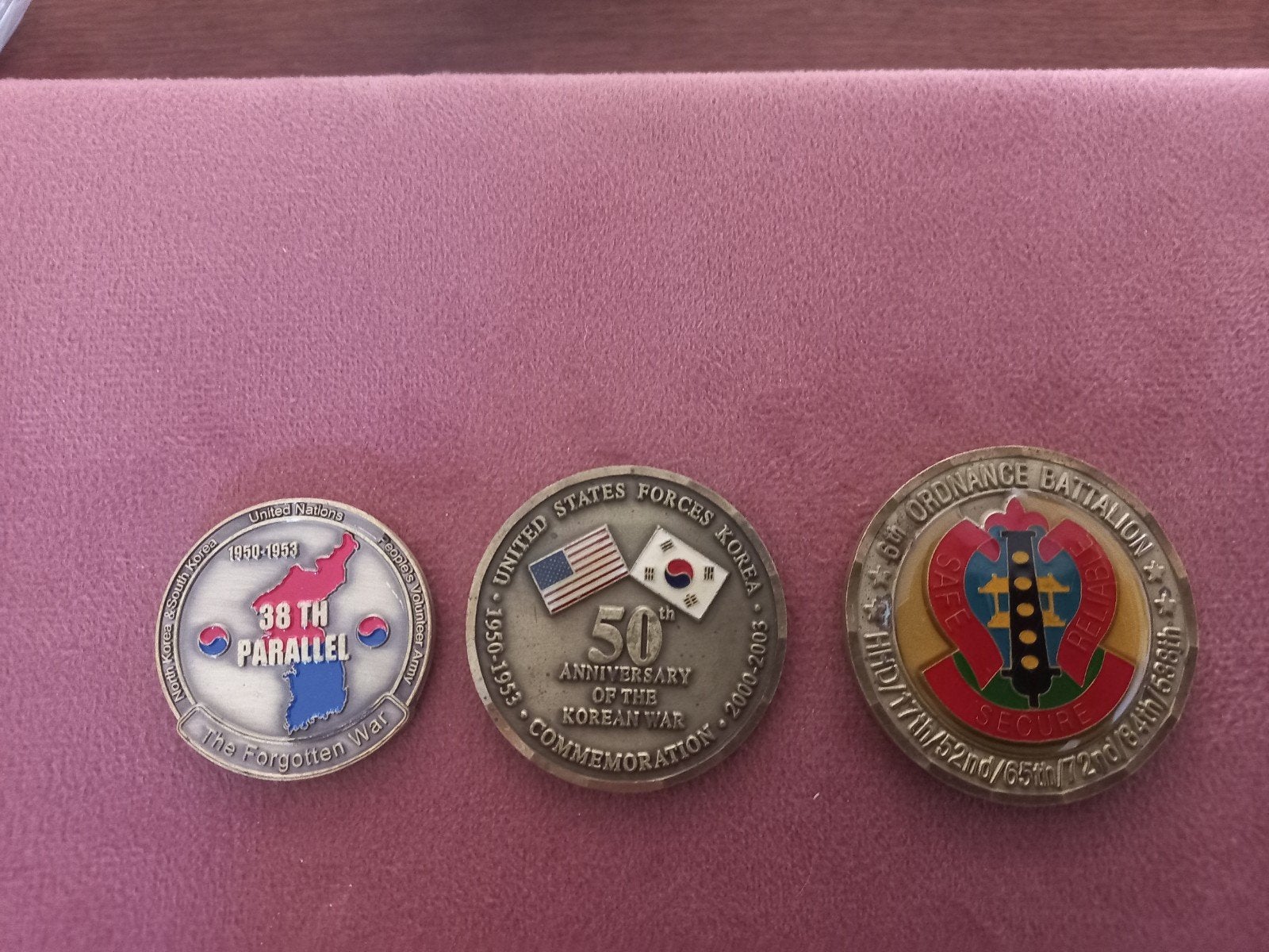 Korea Oorlog Challenge Coins - Set van 3, Verzenden, Landmacht, Nederland