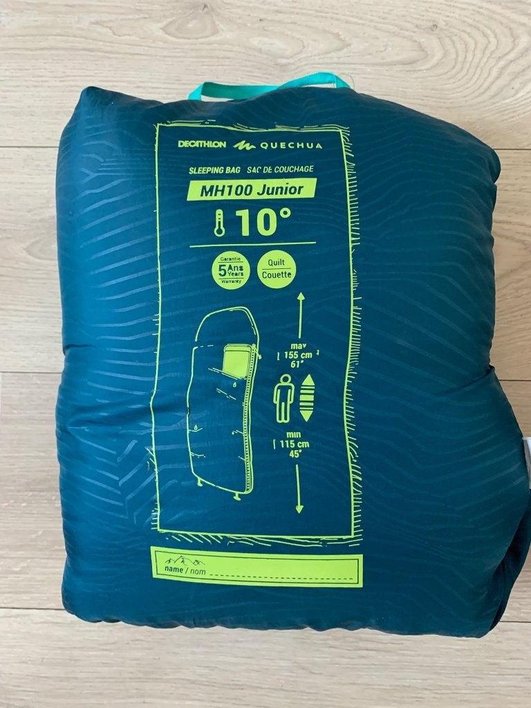 Decathlon slaapzak MH100 Junior, Caravans en Kamperen, Ophalen, Zo goed als nieuw