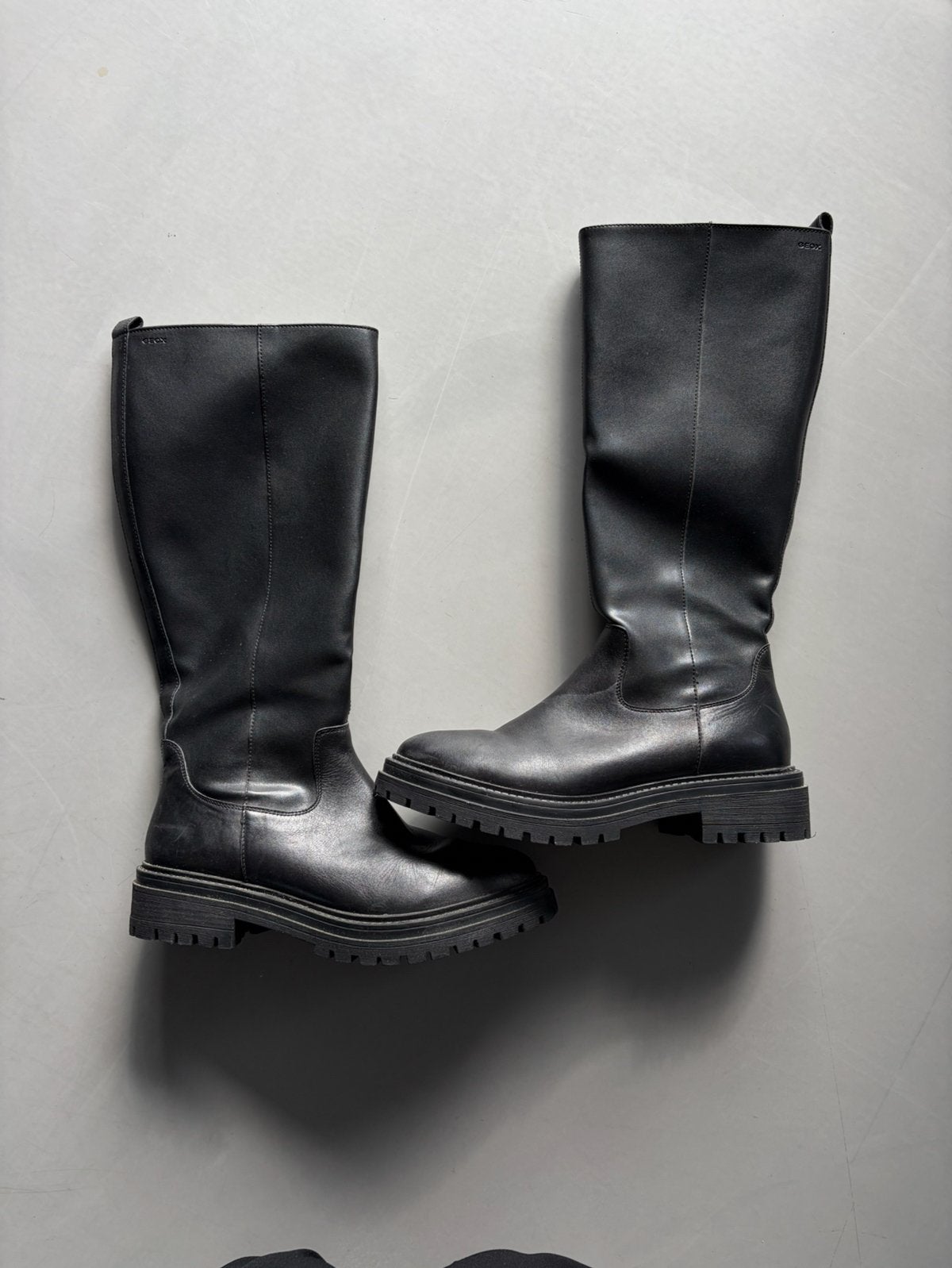 Geox knie hoge laarzen, Legging, Maat 36/38 (S), Zwart, Ophalen of Verzenden