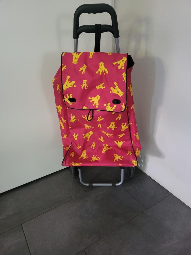 BOODSCHAPPENTROLLEY, Ophalen, Zo goed als nieuw, Roze, Wieltjes