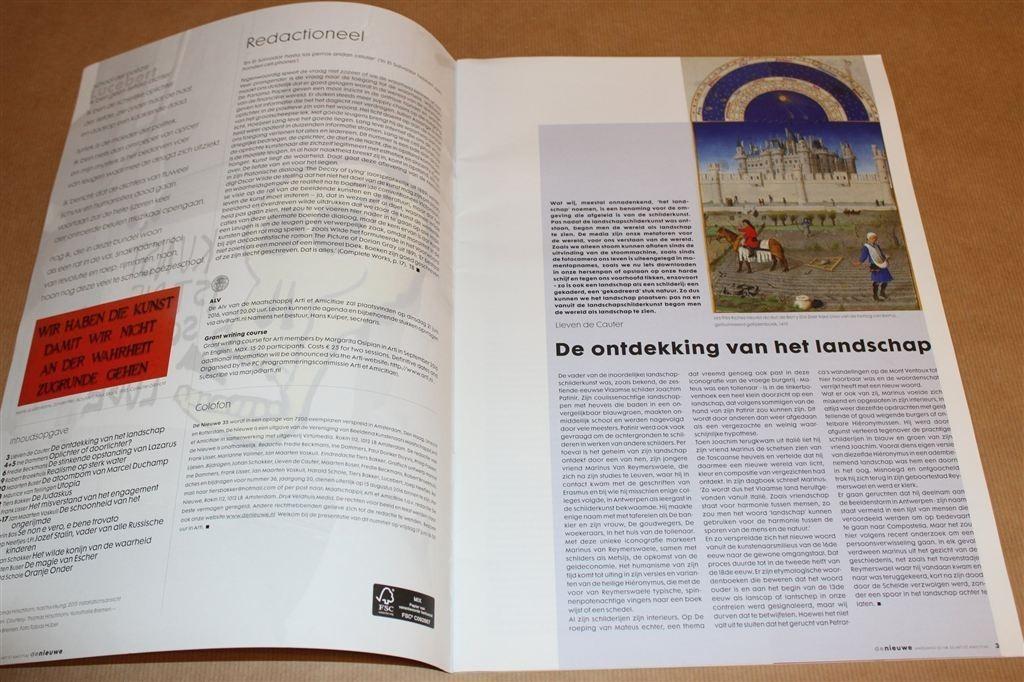 Kunsttijdschrift De Nieuwe nr. 35 2016 – Zeldzaam exemplaar, Ophalen of Verzenden, Gelezen