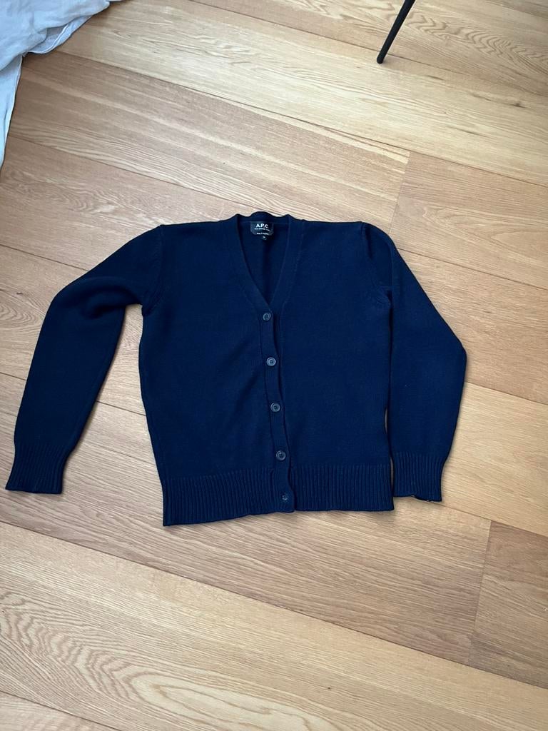 A.P.C. Donkerblauw wollen vestje, maat M, Ophalen of Verzenden, Zo goed als nieuw, Maat 38/40 (M), Blauw