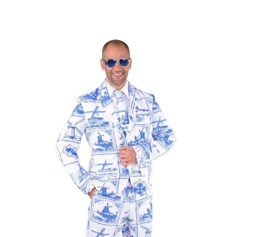 colbert carnaval, Magic by freddy's, Blauw, Maat 46/48 (XL) of groter, Ophalen of Verzenden
