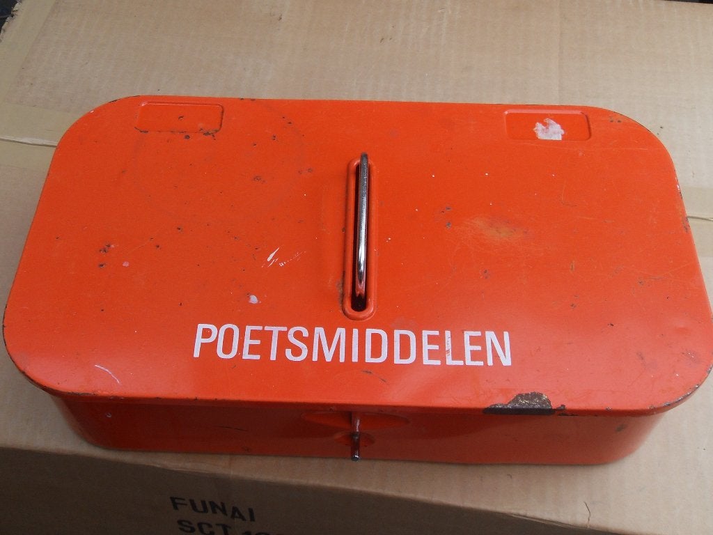 oude poetsdoos/ poetsmiddelen bewaardoos/ Brabantia, Ophalen of Verzenden