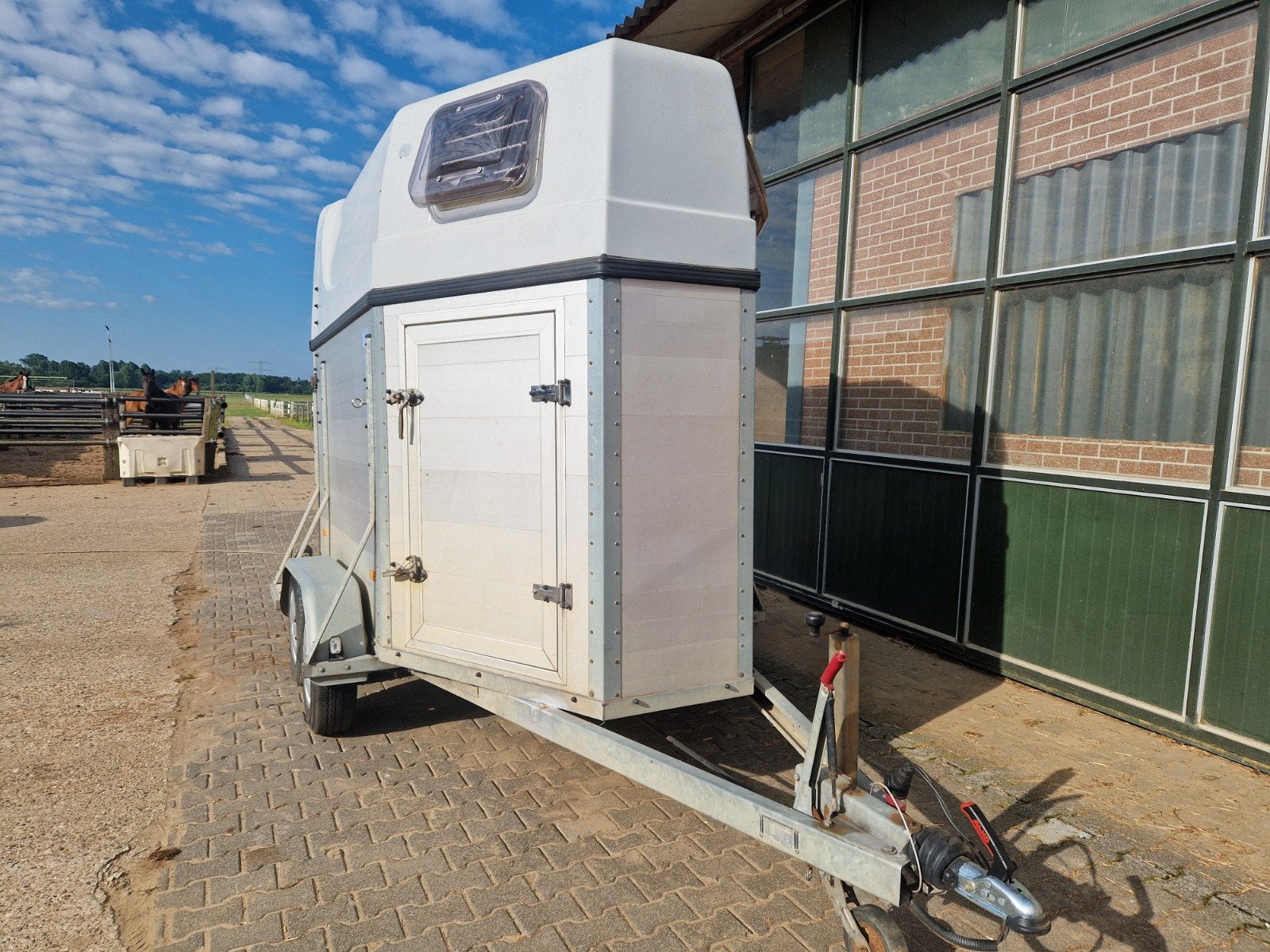 2 Paards aluminium trailer –  Hotra – nette staat, Ophalen, Gebruikt, Aluminium, 2-paards trailer