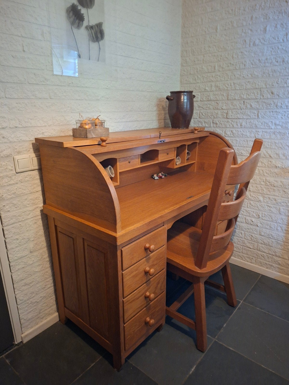 bureau met rolluik, Ophalen, Gebruikt
