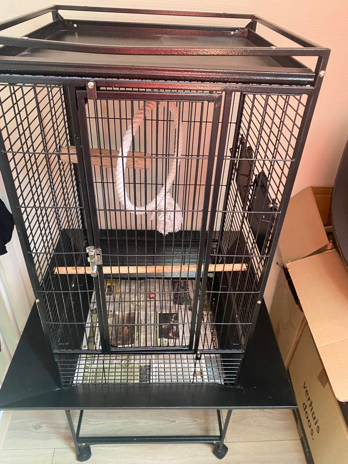 Papegaai kooi, Ophalen of Verzenden, Zo goed als nieuw, Metaal, Vogelkooi