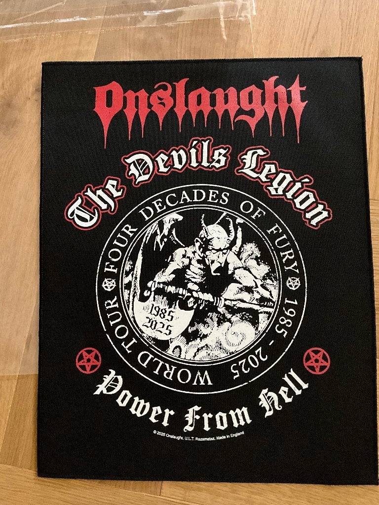 The Devils Legion back/rug patch van Onslaught, Verzamelen, The Devils Legion back/rug patch van Onslaught, Nieuw, Ophalen of Verzenden