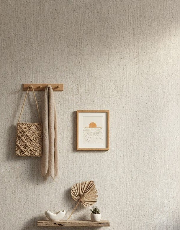 6969 beige jute look vintage behang natuurlijke sfeer swiet, Huis en Inrichting, Stoffering | Behang, Ophalen of Verzenden, Beige