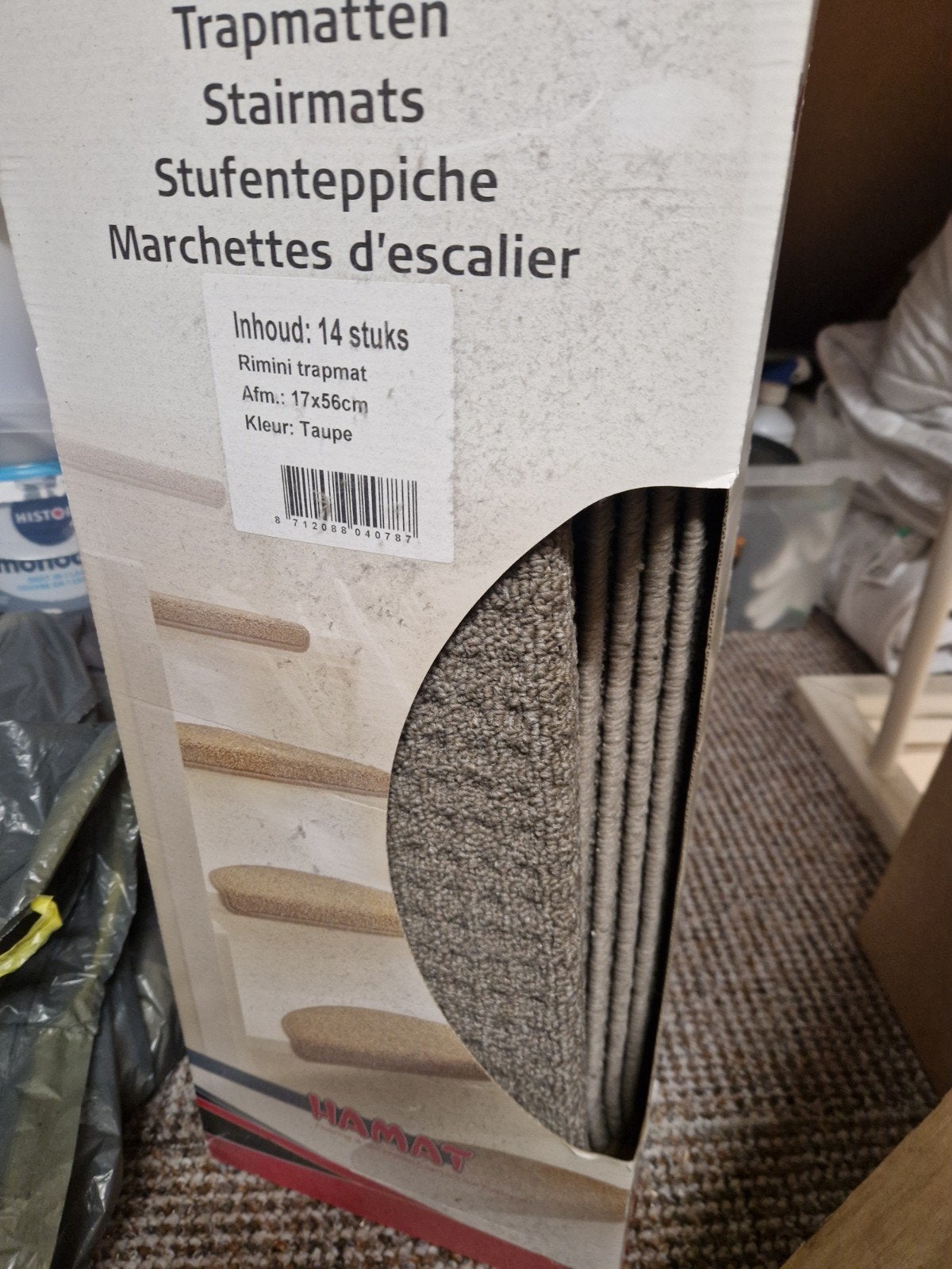 Hamat Rimini Traptreden Tapijt Taupe 14 stuks, Bruin, Nieuw, Ophalen of Verzenden, Minder dan 5 m²