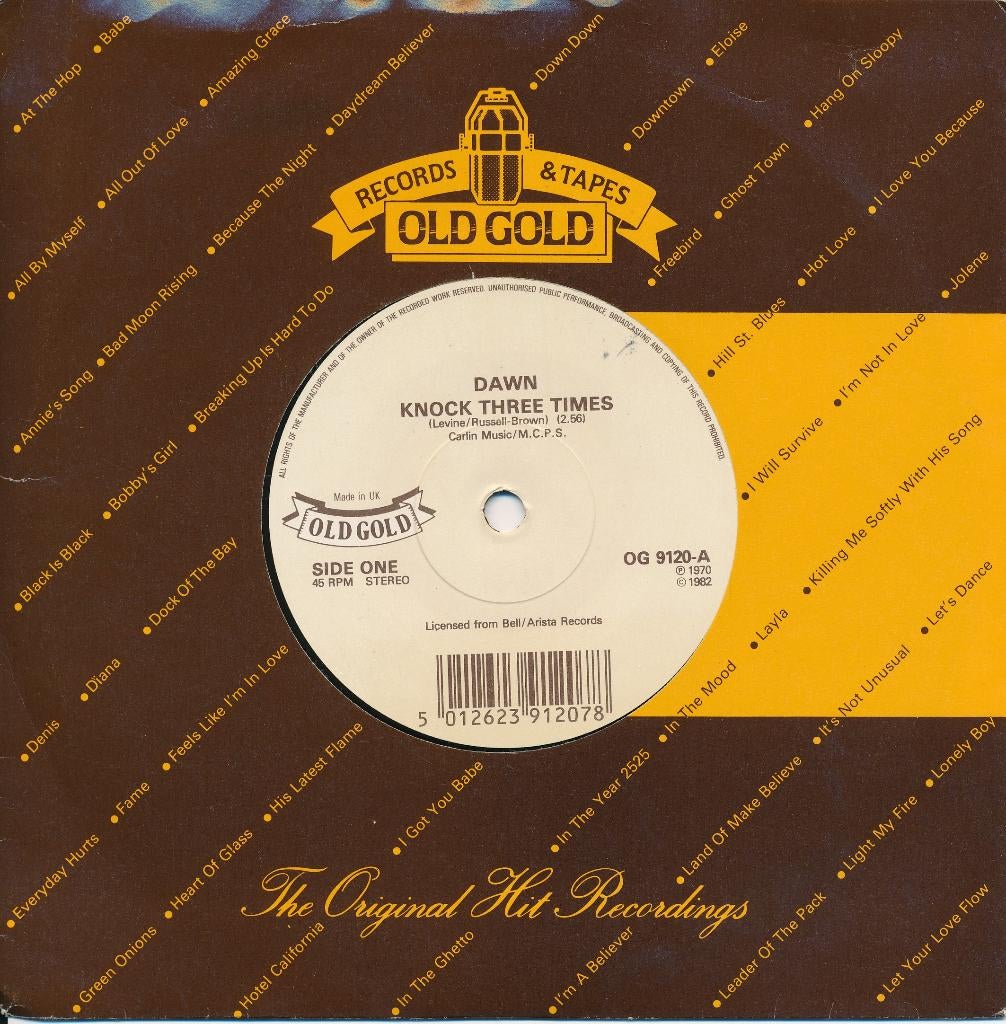 1915 Dawn - Knock three times (1970/1982), Gebruikt, 7 inch, Single, Ophalen of Verzenden
