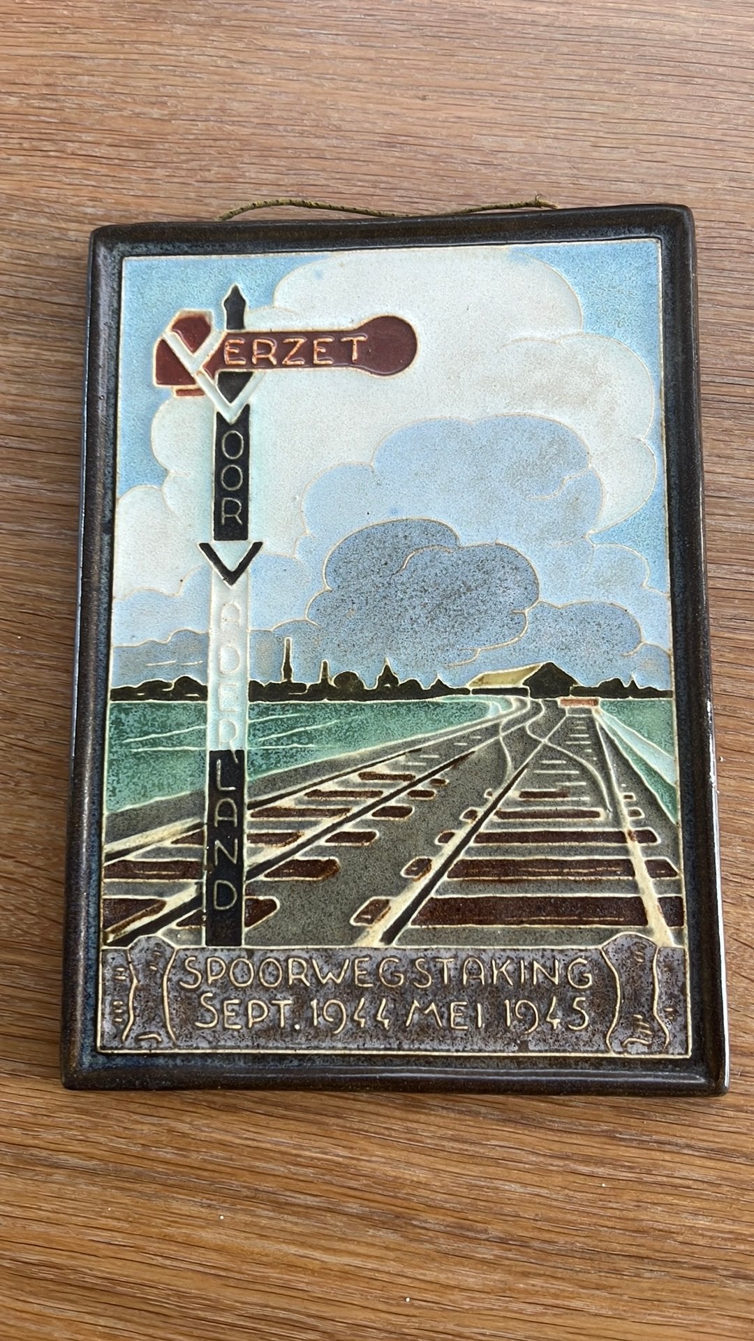 2e wereldoorlog Herdenkingstegel De Porceleyne Fles, Antiek en Kunst, Ophalen of Verzenden