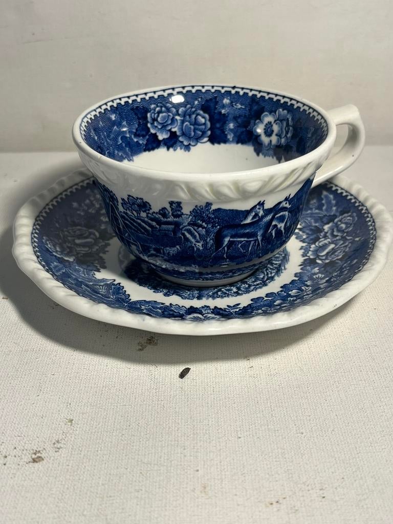 Adams Ironstone English Scenic kop en schote, Antiek en Kunst, Ophalen of Verzenden