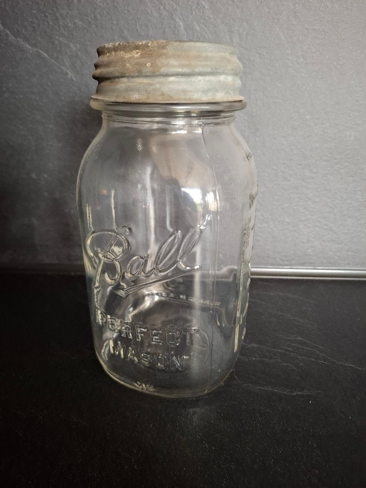 Vintage Ball Perfect Mason Glazen Pot met Deksel, Ophalen of Verzenden