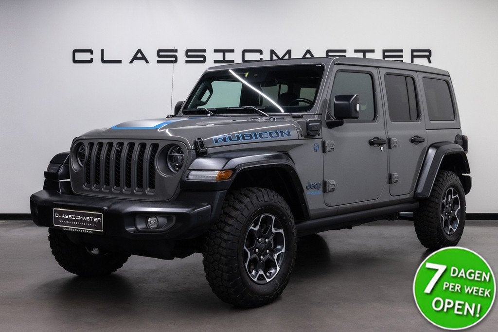 Jeep Wrangler Unlimited 4xe 380 Rubicon Dealer auto, Auto's, Jeep, Automaat, 4 cilinders, Cabriolet, Vierwielaandrijving