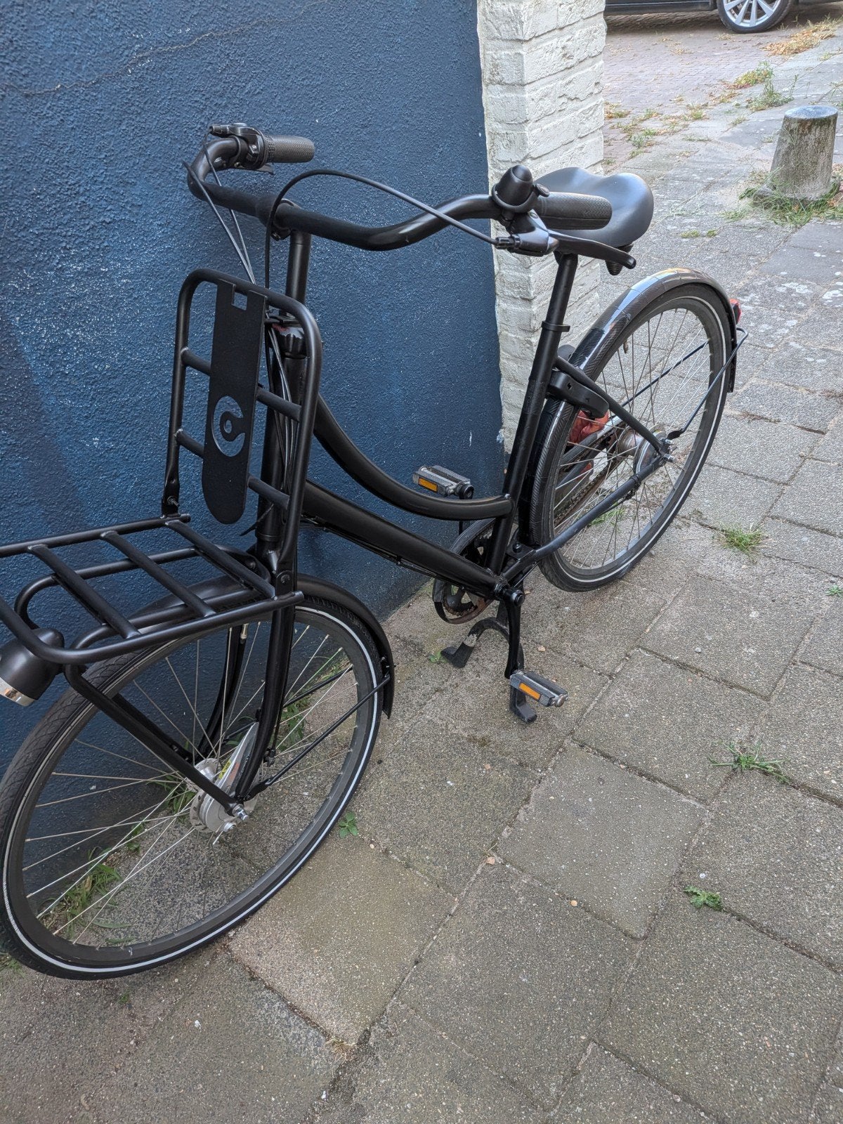 Zwarte giant transportfiets( nieuwe lak), Terugtraprem, Gebruikt, Versnellingen, 53 tot 57 cm