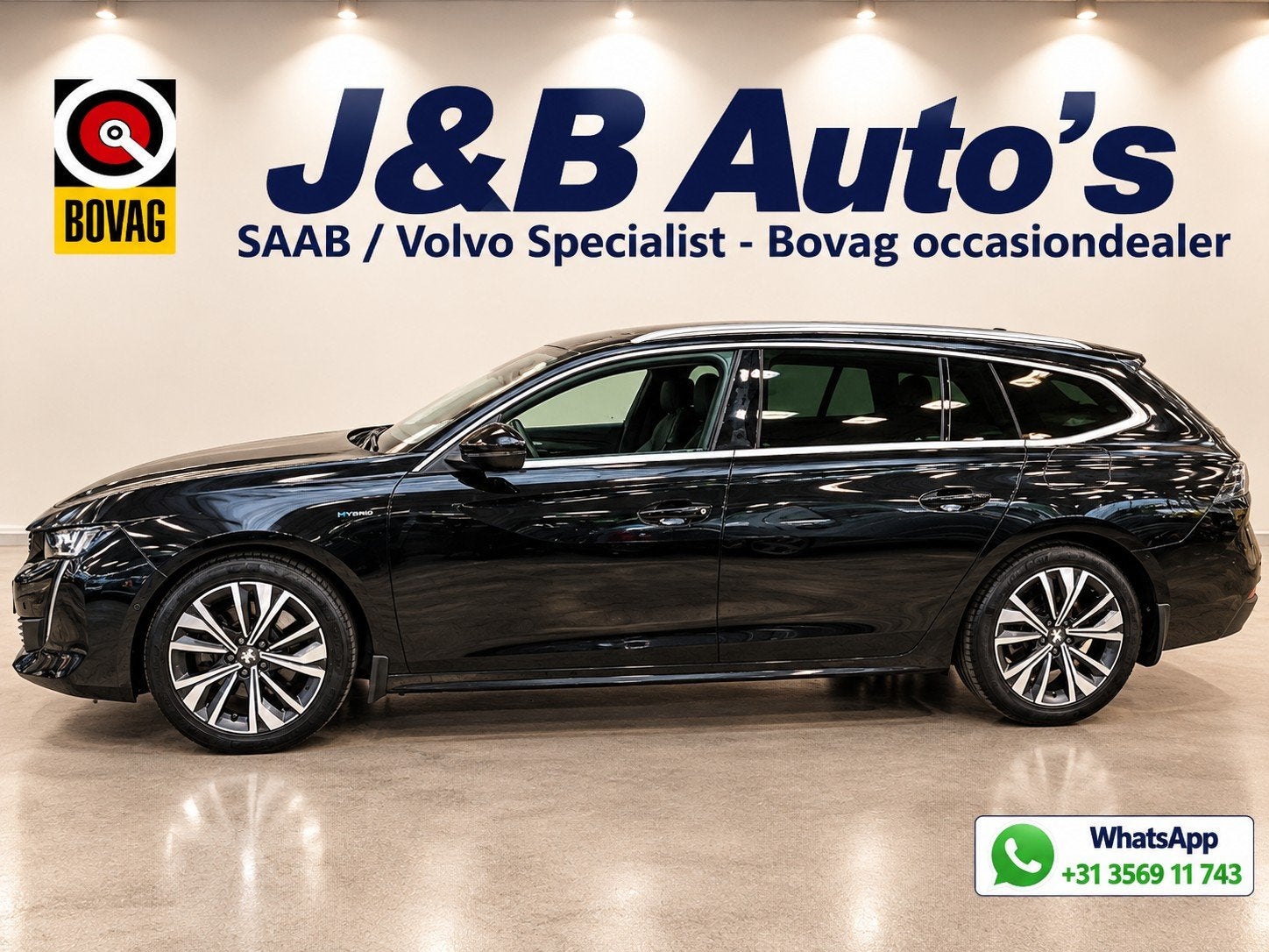 Peugeot 508 SW 1.6 HYbrid Trekhaak Stoelverwarming voor Navi, 745 kg, Gebruikt, 4 cilinders, Zwart