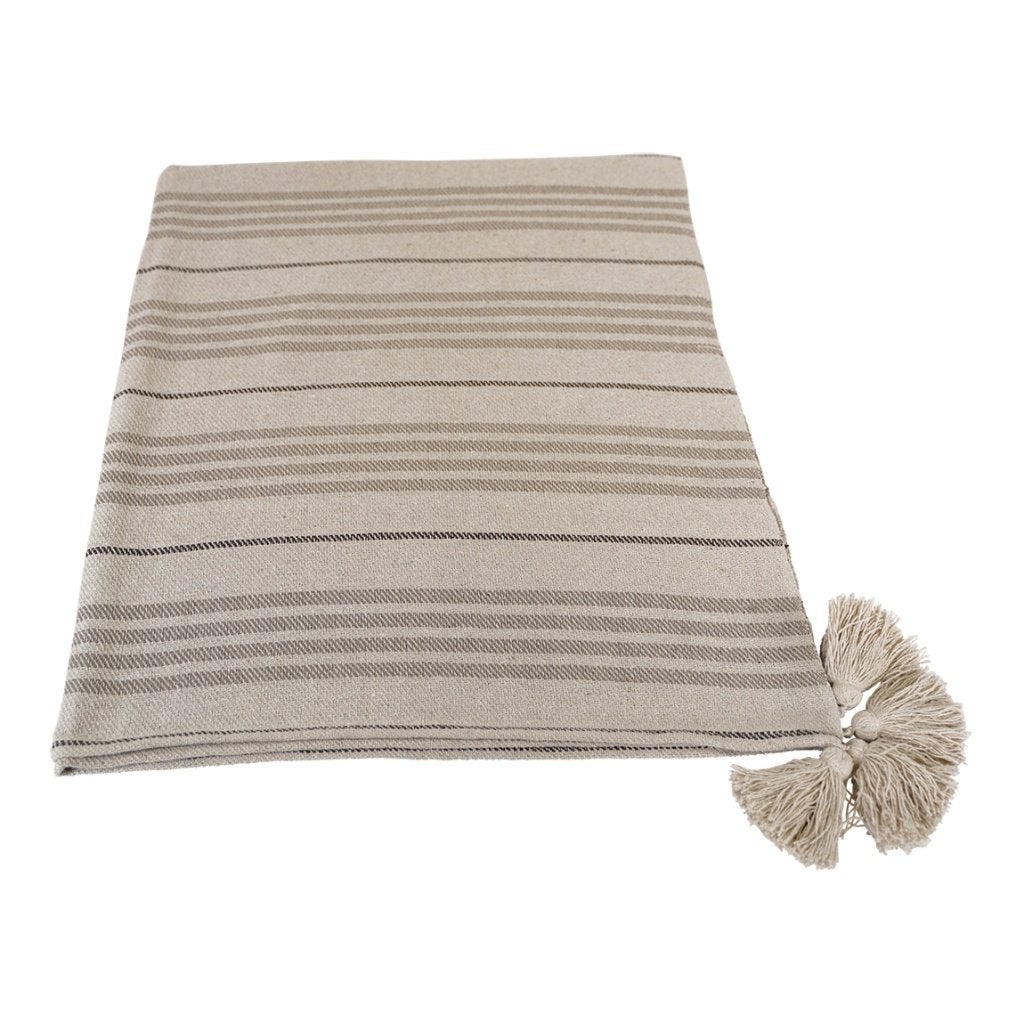 Plaid model Maroc beige 125 x 150 cm, Ophalen of Verzenden, Nieuw, Plaid, Beige