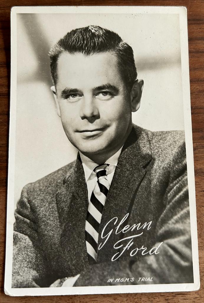 Glenn Ford - in MGM's film Trial / ansichtkaart, Ophalen of Verzenden, Gebruikt, Foto of Kaart