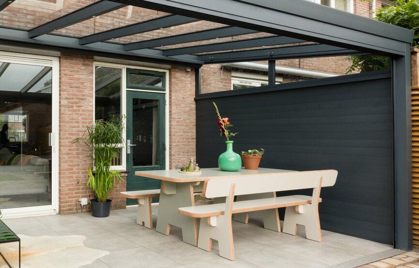 KOOPJE Veranda 400x330cm -spotset + zonwering TEAB, Tuin en Terras, Overkappingen, Ophalen, Nieuw, Veranda