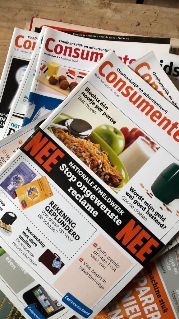 Weekblad, Maandblad Cons.bnd., & Woonconsument, Consument., Boeken, Ophalen, Gelezen, Overige typen