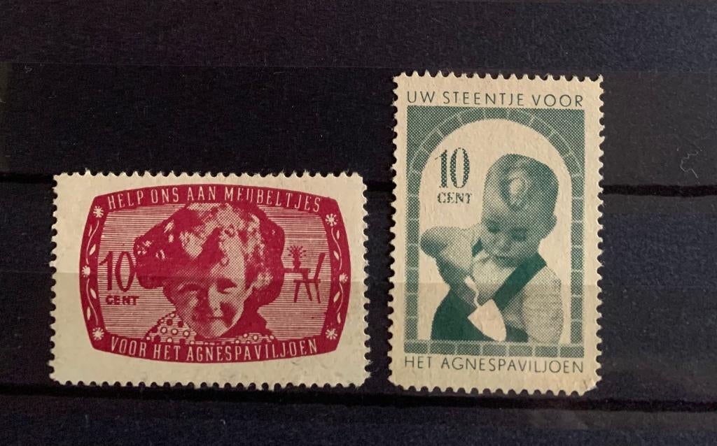 Sluitzegels 10ct vh Agnespaviljoen kindertehuis, Ophalen of Verzenden, Na 1940, Postfris
