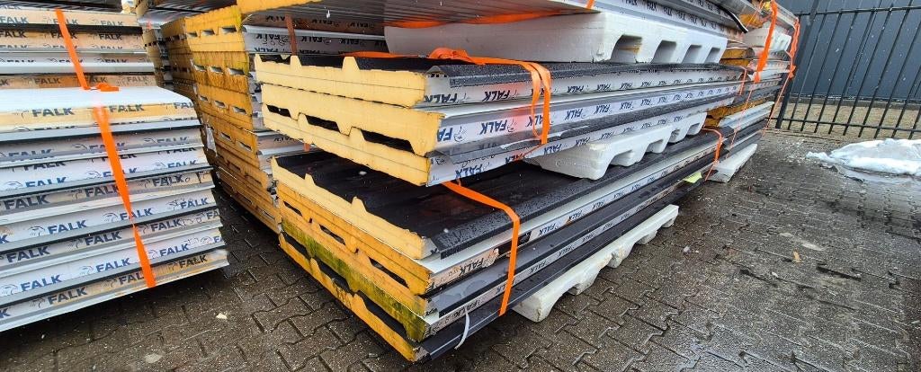 B-Keus sandwich, isolatie dak, gevelpanelen, antraciet zwart, Ophalen, Zo goed als nieuw, Overige materialen, 50 tot 100 mm