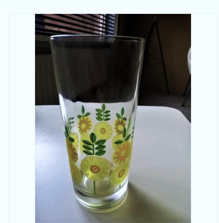 vintage arcoroc luminarc fleur geel long drinkglas, Ophalen of Verzenden, Zo goed als nieuw, Overige typen