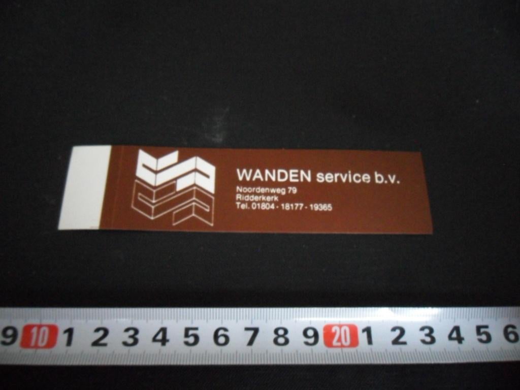 sticker ridderkerk wanden service bv noordenweg, Verzamelen, Stickers, Ophalen, Zo goed als nieuw