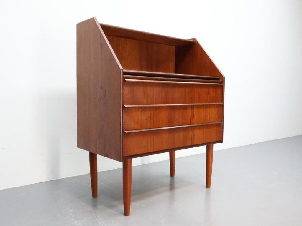 Deense secretaire | Ladekast | Met Spiegel | 3 lades, Huis en Inrichting, Kasten | Secretaires, Zo goed als nieuw, Ophalen