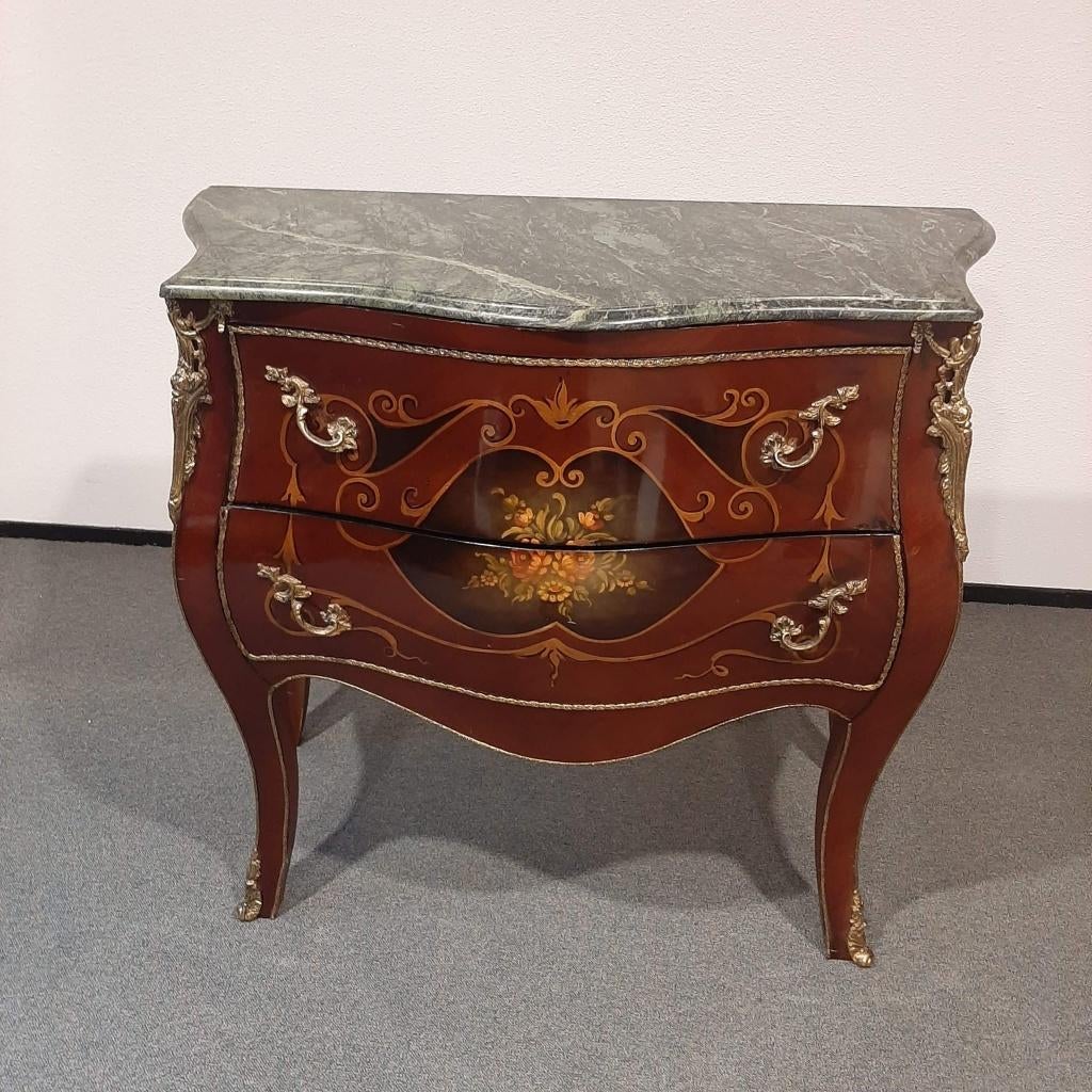 Franse bombé commode in Lodewijk XV-stijl, Antiek en Kunst, Ophalen of Verzenden
