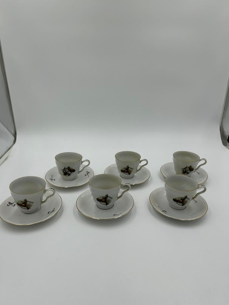 Unieke Set: 6 Vintage Bavaria Creidlitz Kop-en-Schotels, Antiek en Kunst, Antiek | Porselein, Ophalen of Verzenden