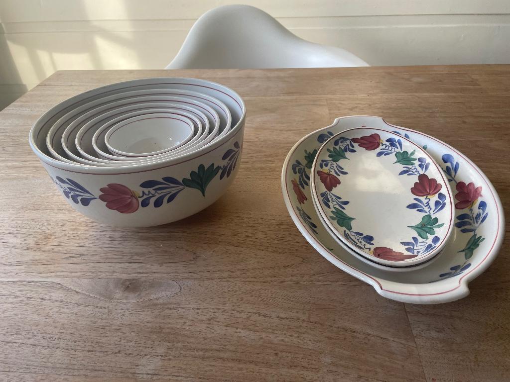Boerenbont (origineel) schalensets, Huis en Inrichting, Keuken | Servies, Ophalen, Gebruikt, Schaal of Schalen, Aardewerk