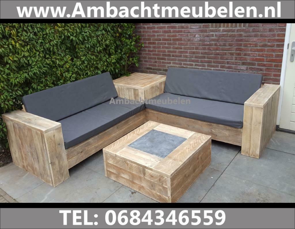 steigerhout hoekbanken Tuinbanken Loungebanken Tuinset, Tuin en Terras, Ophalen, Nieuw, Steigerhout