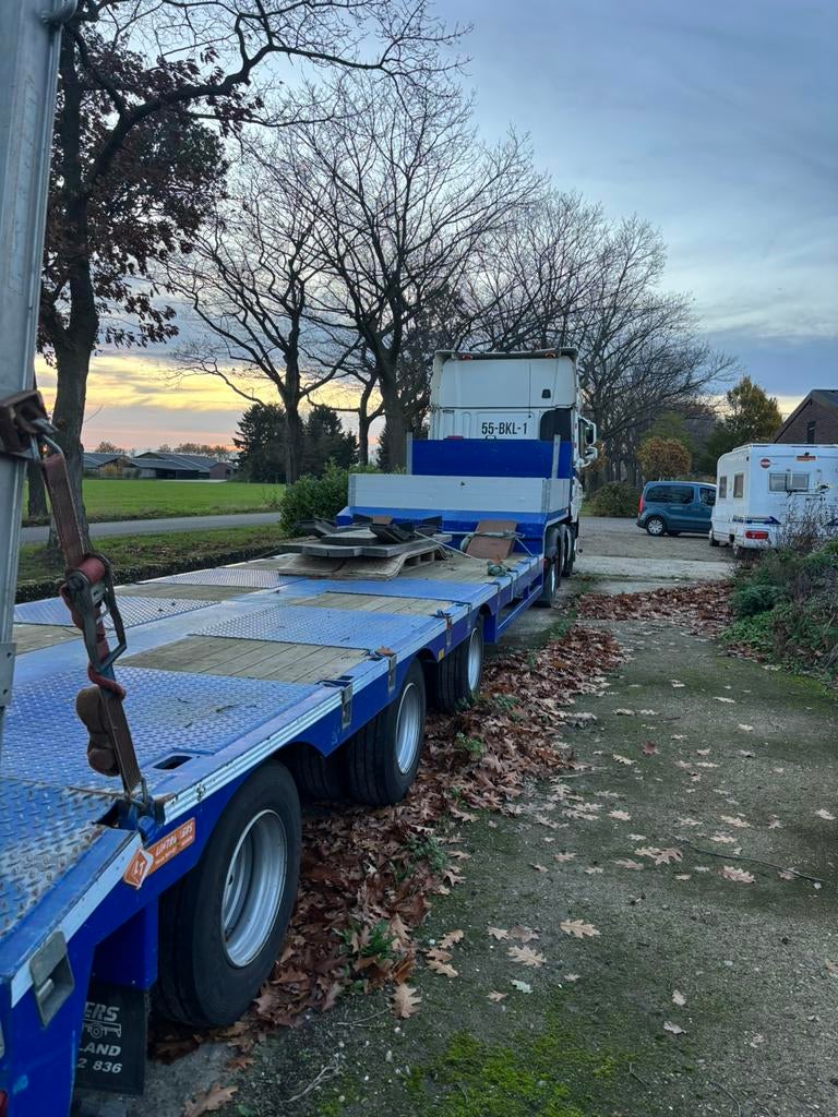 Daf xf 530 met Dieplader met nieuwe apk !!!, Automaat, Euro 6, Wit, Bedrijf