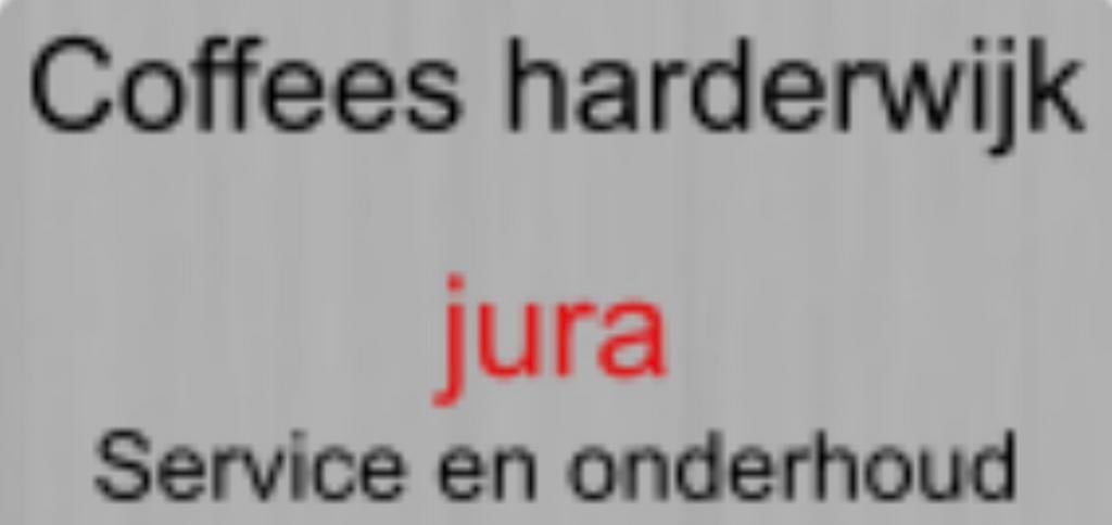 Coffees Harderwijk JURA service en onderhoud ., Ophalen of Verzenden
