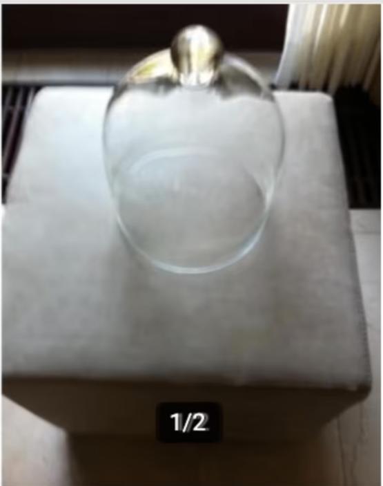 Glazen Stolp diameter 25 cm H 23 cm, Ophalen of Verzenden, Zo goed als nieuw