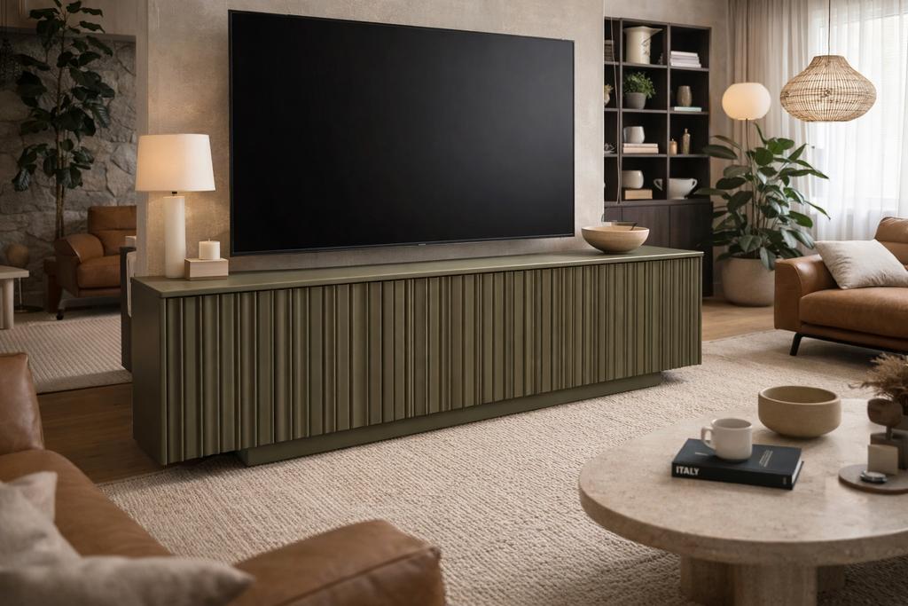 TV meubel Nova 200cm van Woood showmodel, Ophalen, Japandi, Industrieweg 25, Rj