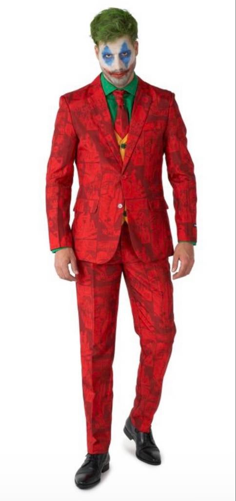 Suitmeister Joker Pak  - Maat XL (net iets groter een L), Carnaval, Maat 56/58 (XL), Ophalen of Verzenden, Zo goed als nieuw