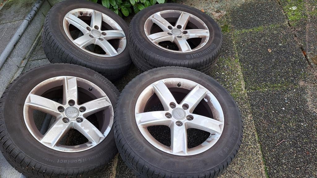 Audi A4 Winterbanden met Velgen, Ophalen, Gebruikt, 16 inch, Banden en Velgen