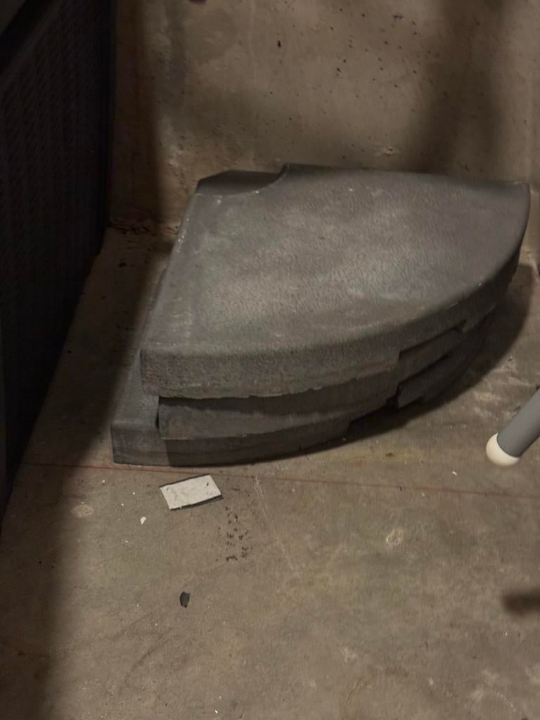 Parasolvoet betontegels 25kg 3st., Ophalen, Gebruikt, Minder dan 1 meter, Parasolvoet