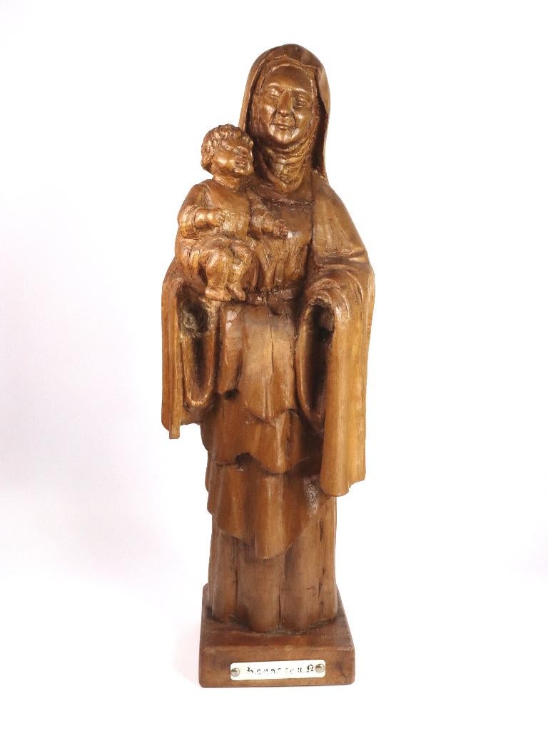 Sculptuur Sint Anna te Drieën, 16/17de eeuw, Ophalen of Verzenden