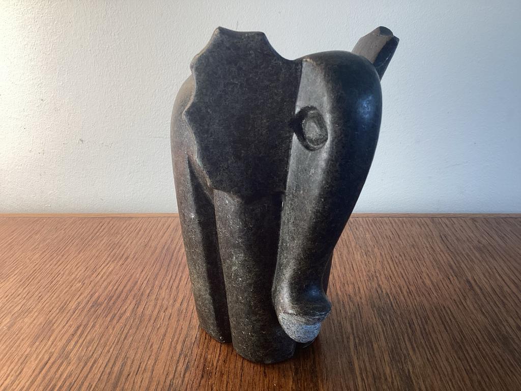 Serpentijn stenen olifant, gesigneerd Watson, Antiek en Kunst, Ophalen of Verzenden