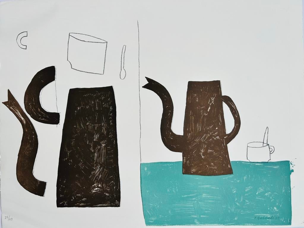 Klaas Gubbels- Ketel in aanbouw - lithografie - 2004, Antiek en Kunst, Ophalen of Verzenden