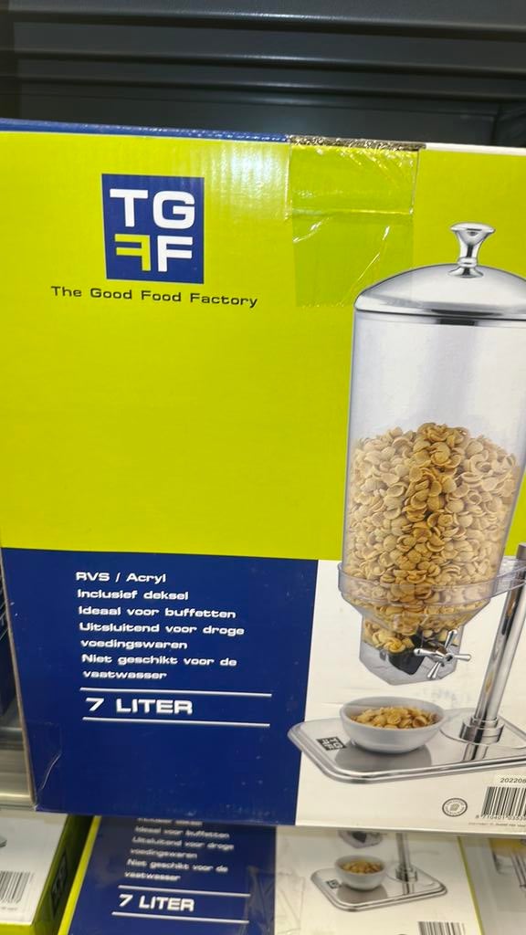 Cereal fooddispenser, Tgff, Nieuw, Ophalen of Verzenden, Tgff